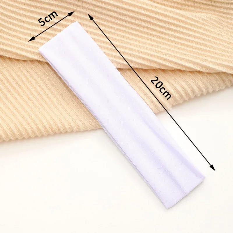 10 Pcs Color Sports Headbands For Men Women Elastic Anti Slip Sports Headbands For Yoga Fitness Running Sweat Absorption